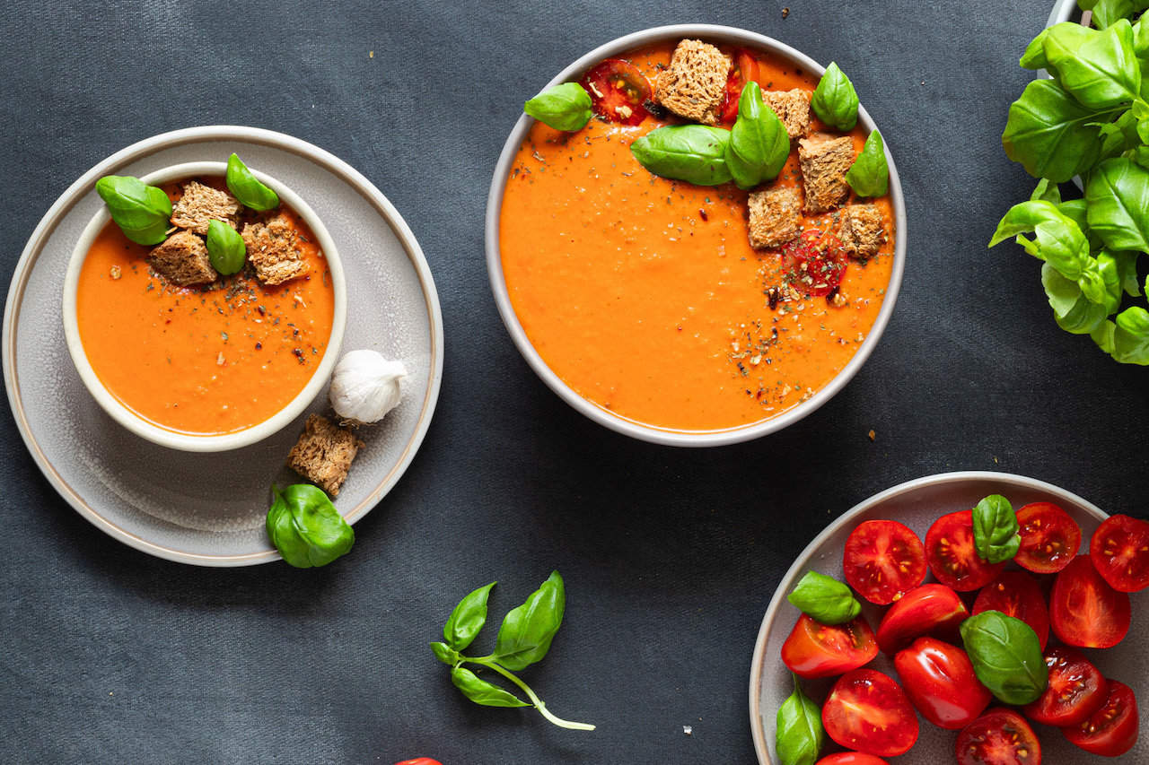 Tomatensuppe mit Kokosmilch - Pflanzlich Gut